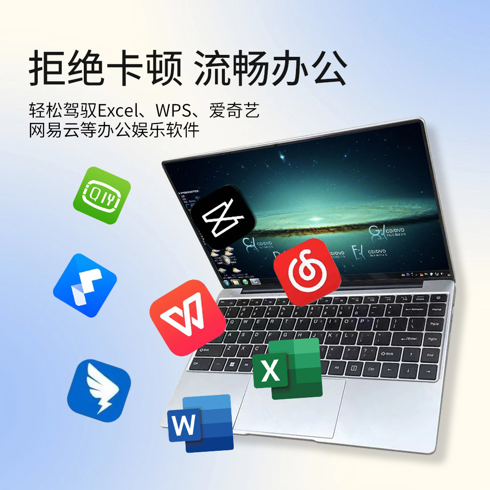 New 14.1inch N4000 Laptop Student Laptop Thin and Light Office Business Game