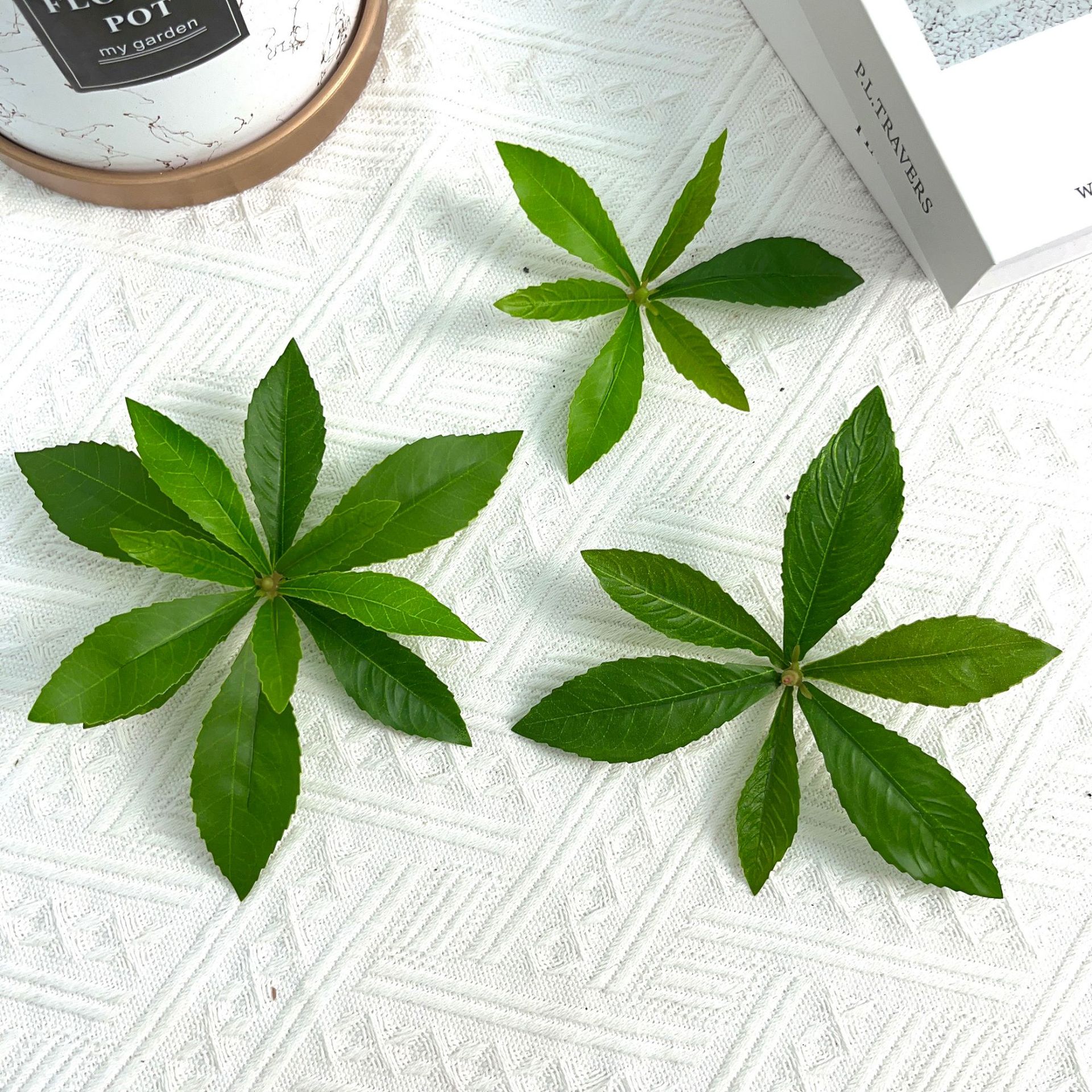 Искусственное растение, одиночный лист, декор для дома, фотопринадлежности