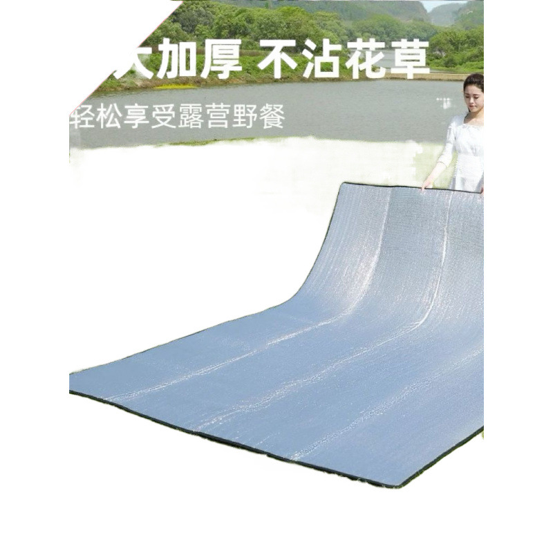 picnic mat outdoor moisture-proof mat double-sided aluminum film portable camping tent beach mat double lunch break floor mat thickened