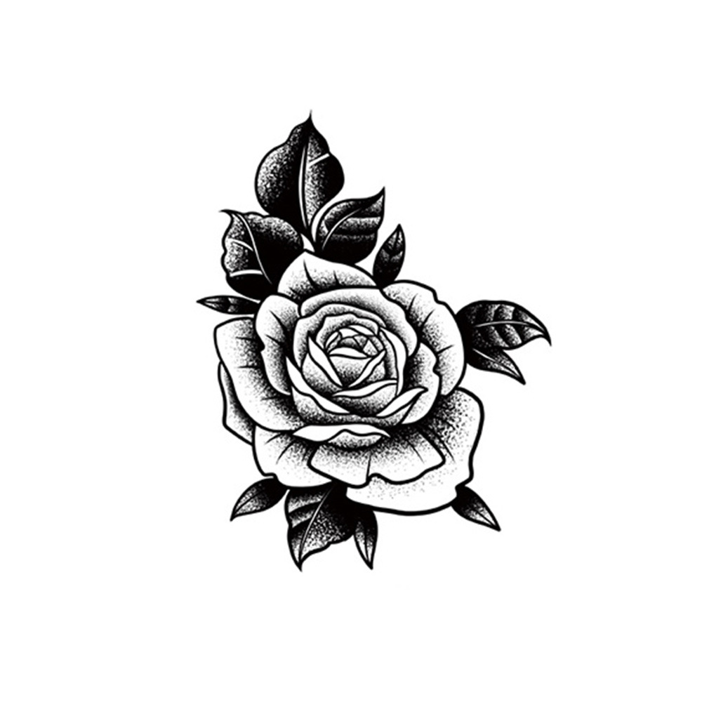 [Two Pieces] Beautiful Rose Arm Back of Hand Herbal Juice Tattoo Sticker Waterproof Women Long-Lasting Feeling Men