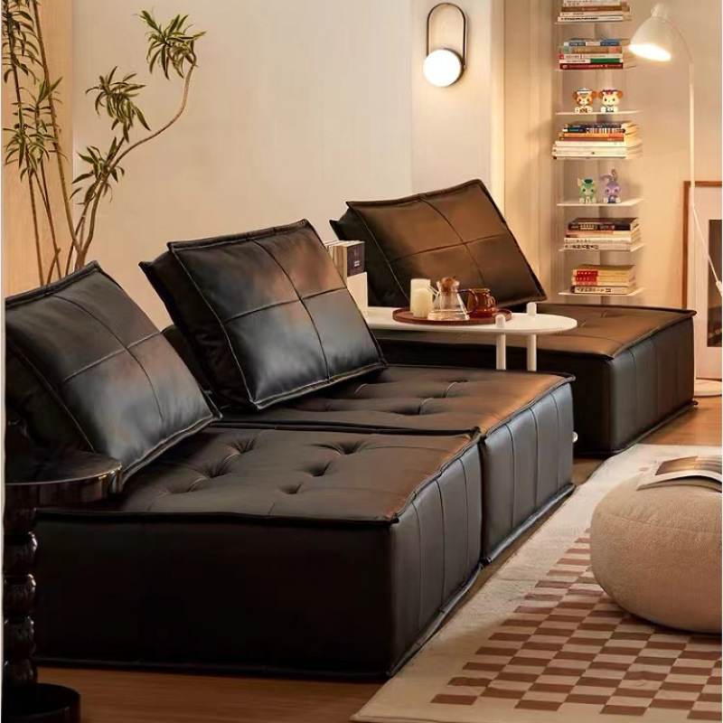 Tofu Block Sofa Italian Minimalist Small Apartment Piedmont Living Room Square Sofa Combination Module Cross-Border E-Commerce