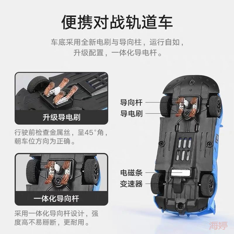 Daifa Children's Double Remote Control Track Racing Toy Boy suit Large Track Electric Four-wheel Drive Birthday June 1