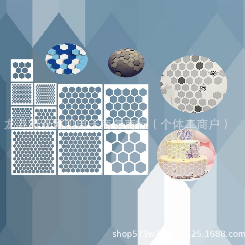 10 шт. Шаблон для рисования сот меда шестиугольник пчела деревянное украшение для торта печенья стенового холста DIY