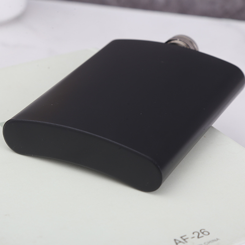 Adjustable color 8oz black matte stainless steel wine pot wholesale 6oz7oz portable outdoor flat wine pot White wine pot