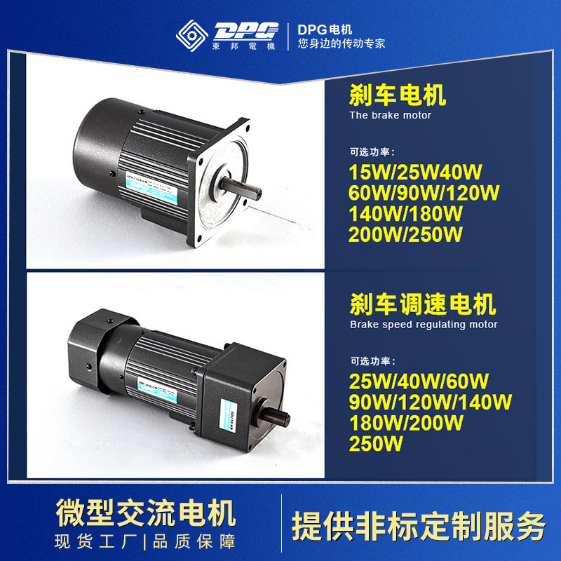 Manufacturers supply Dongbang small reduction motor DPG constant speed micro AC reducer 120W reduction motor