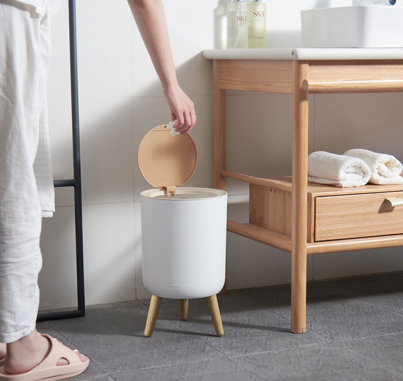 Мусорное ведро большой ёмкости с крышкой японского стиля для дома
