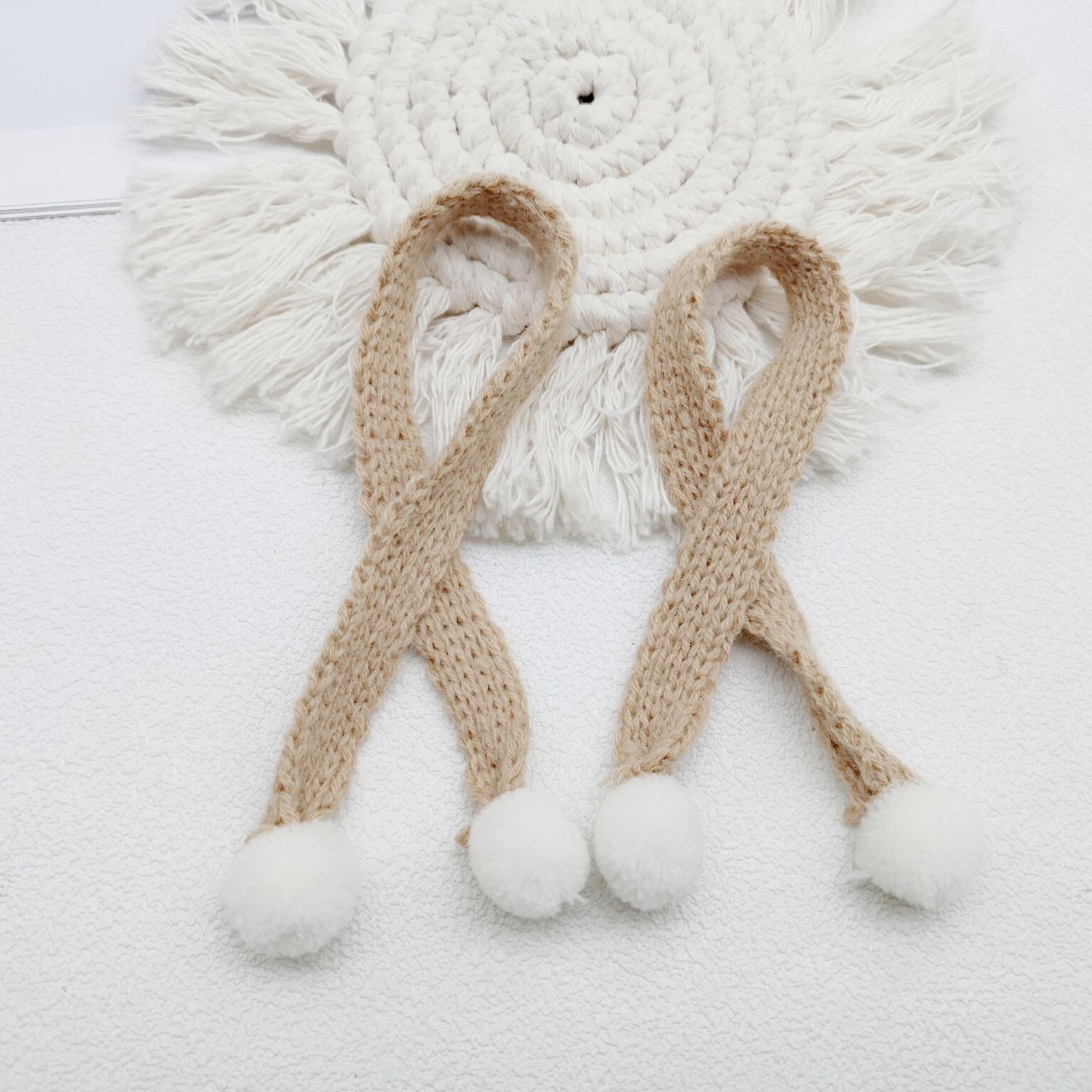 DIY in stock night light about 27cm small scarf knitted wool material Christmas scarf creative festival