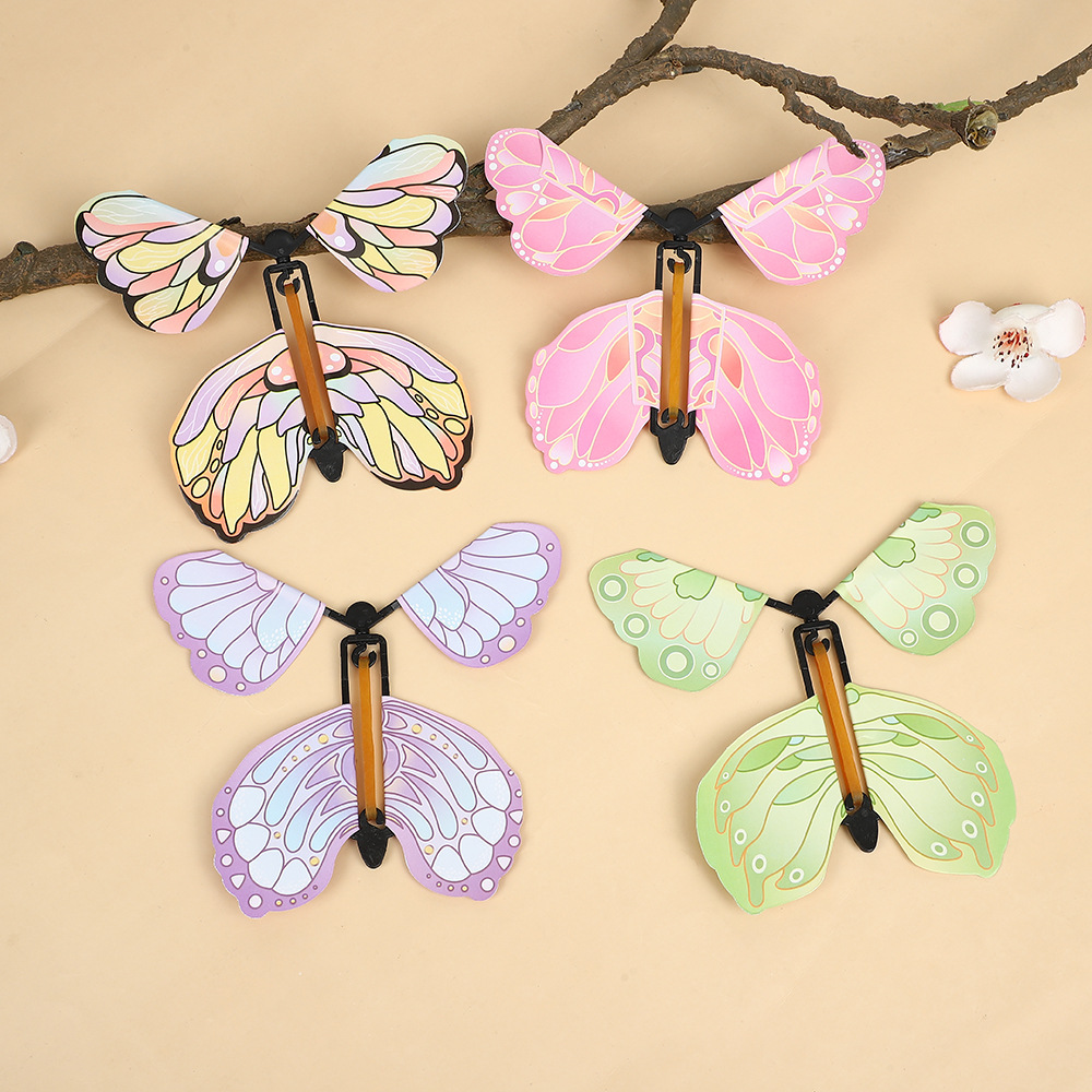 Shake the same flying butterfly creative decompression artifact surprise funny magic props interesting paper butterfly toys
