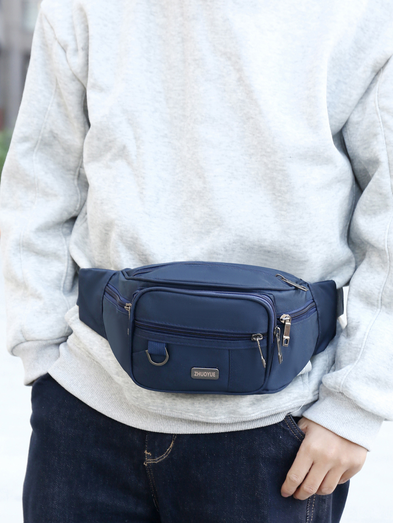 2024 Cross-border New Waist Bag Men's Mobile Phone Multi-functional Working Waist Bag Wear-resistant Water-repellent Crossbody Bag