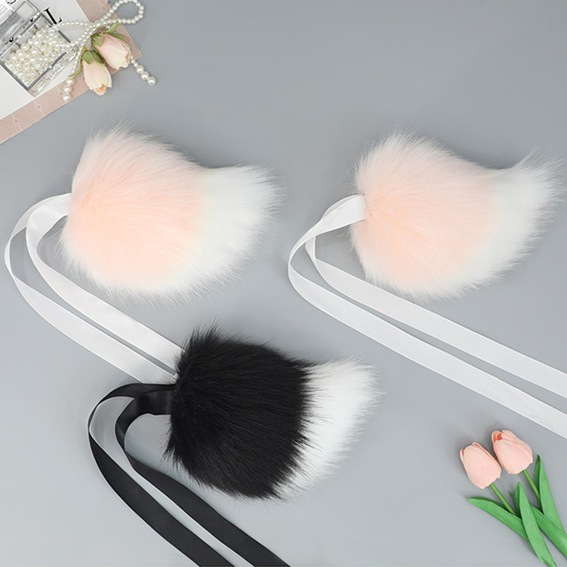 A generation of hair simulation beast tail Party comic show dress performance costumes live props cute plush rabbit tail