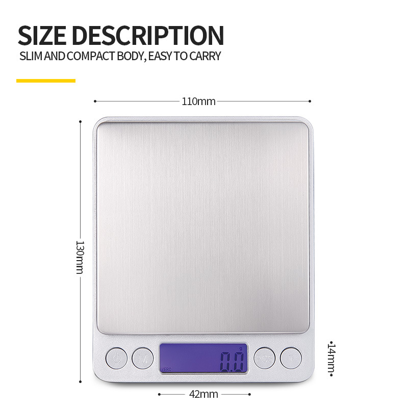 Wholesale Kitchen Special Food Weighing Gram Weight Lcd Display Portable Stainless Steel Multi-Function High-Precision Electronic Scale