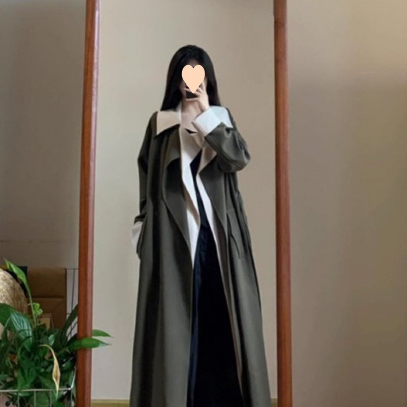 Куртка в стиле корейской ветровки 2025 года, зимняя длинная куртка в стиле Хепберн, свободная