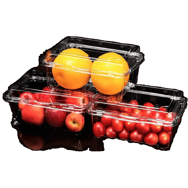 Thickened Disposable Transparent Fruit Box, Fruit and Vegetable Food Preservation Box, Takeaway Fruit Cut Packaging Box, Watermelon Strawberry Box