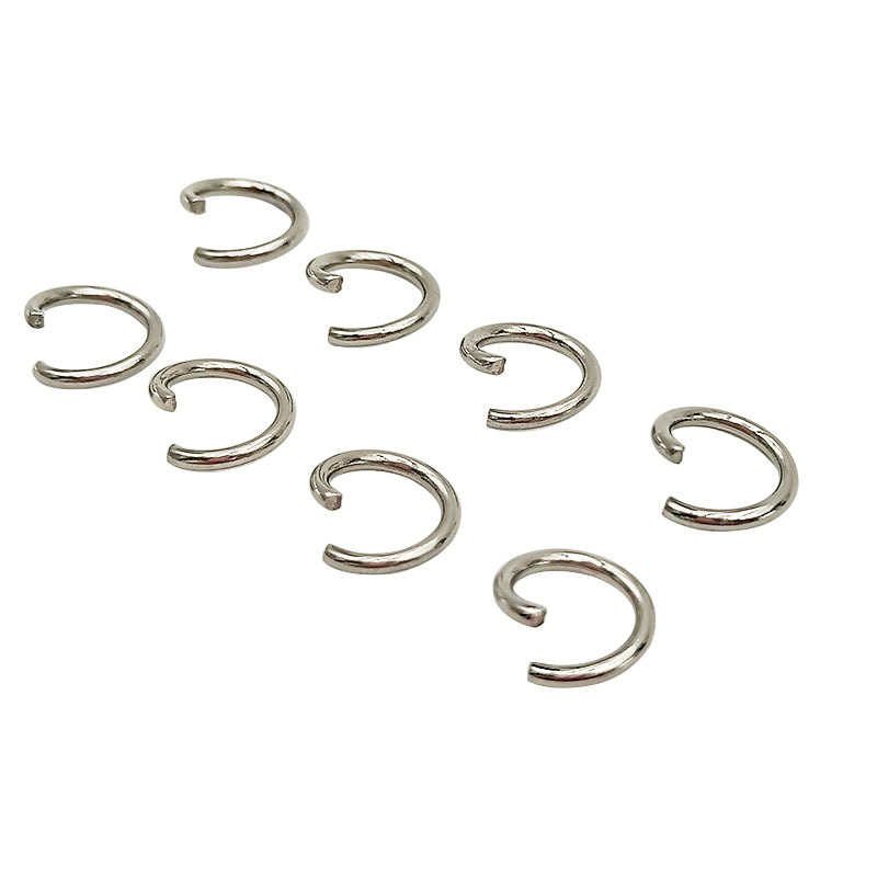 Multi-Specification 304 Stainless Steel Open Ring DIY Handmade Jewelry Accessories Single Circle Necklace Key Connection Hanging Ring C Ring