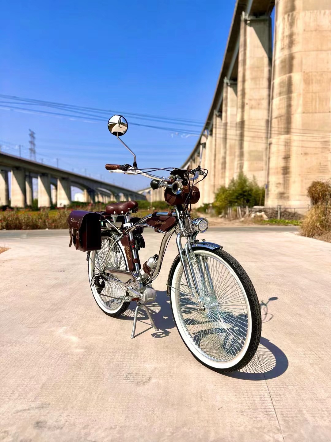 Silver Biao Internet Celebrant Luxury High-end Retro Bicycle Variable Speed Bicycle Classic Car Harley Road Car Travel Lady Car