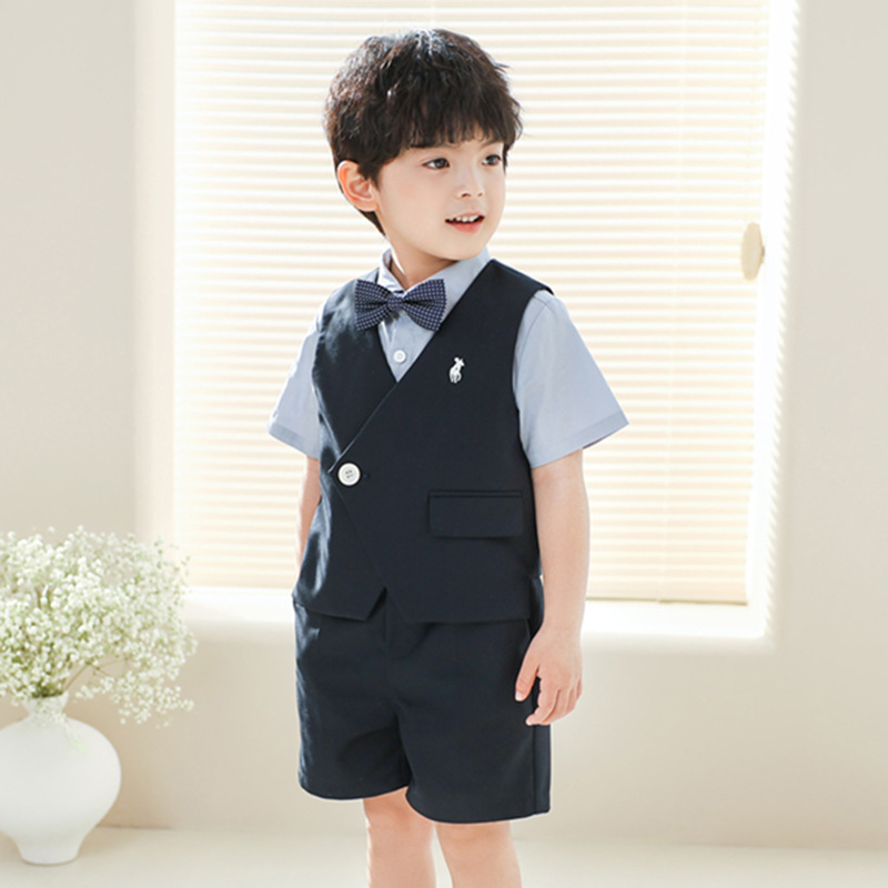 Children's suit suit spring and summer new baby birthday flower children's dress boy host chorus costume