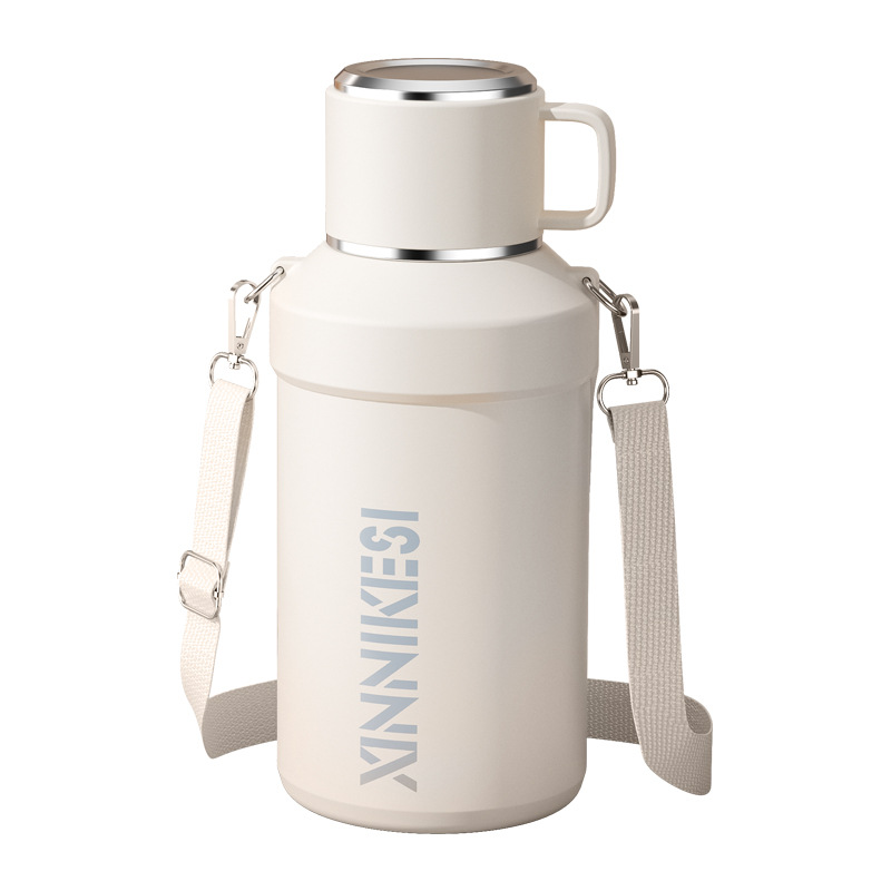 New Large-Capacity Portable Thermos 316 Stainless Steel Outdoor Car Travel Hot Water Bottle Insulated Water Cup