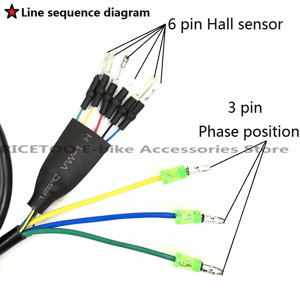 Electric bicycle mountain bike scooter modification accessories motor adapter cable male head