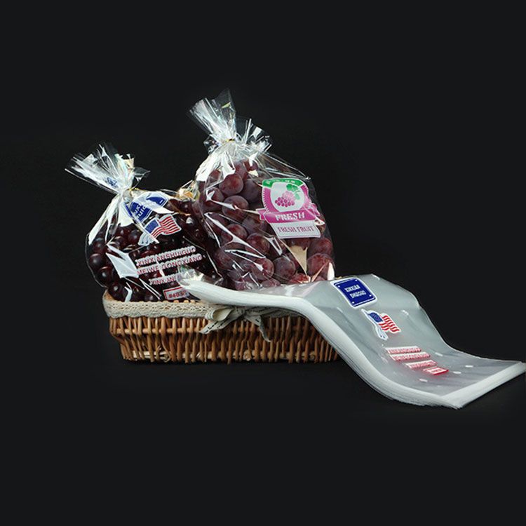 Disposable plastic fruit bag transparent trapezoidal OPP fresh-keeping bag heart-shaped raisin grape packaging bag 100 pcs/bag