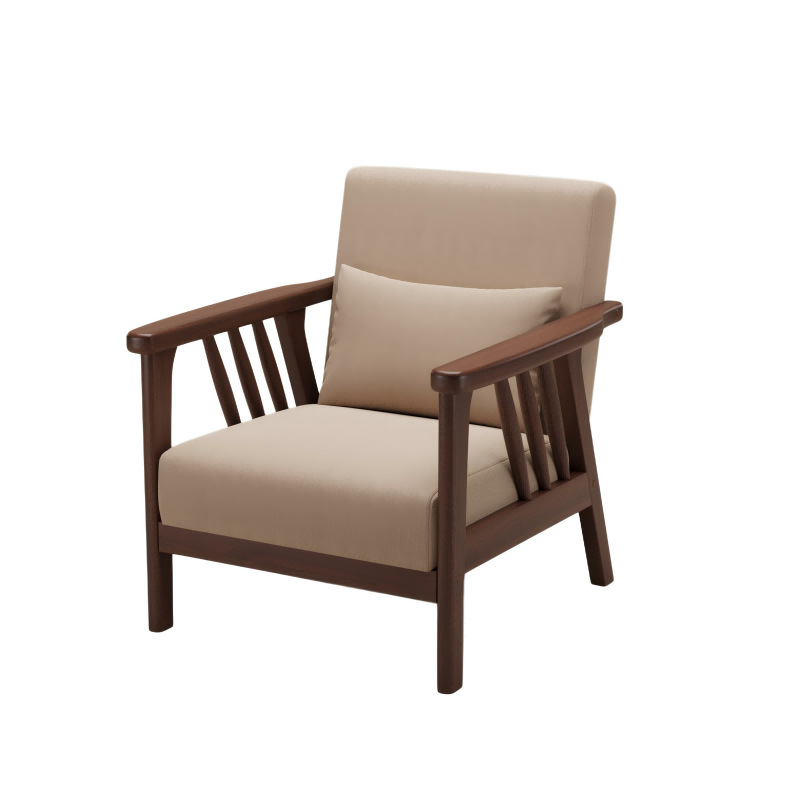 Scandinavian Accessible Luxury Nappa Leather Restaurant Sofa Chair Cafe Solid Wood Table and Chair Combination Pub Clear Bar Sofa Chair Table