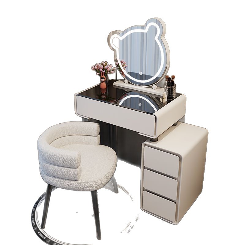New Small Apartment Dressing Table Bedroom Modern Simple Cream Style Master Bedroom Cupboard Integrated Light Luxury Slate Dressing Table