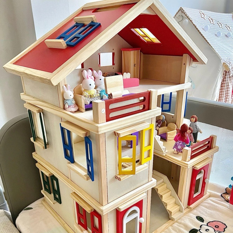 Детский пазл деревянный домик для девочек