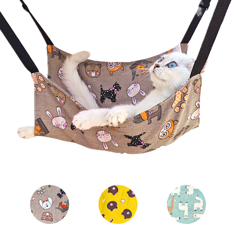 Cat Hammock Four Seasons Universal Cat Swing Double-sided Adjustable Cat Hammock Cage Hanging Cat Bed Pet Thickened Bed
