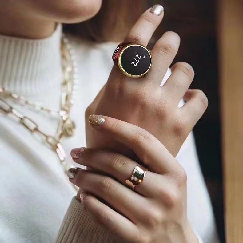 Factory wholesale new waterproof counter touch luminous hand press ring type charging intelligent digital display electronic record