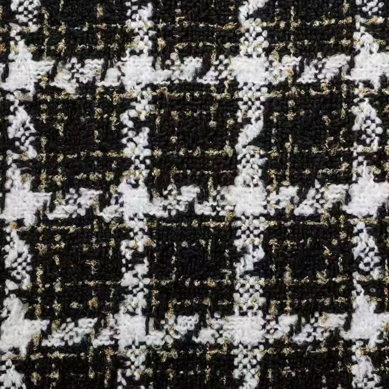 Small Chanel Style Fabric Package Flower-bouquet Fabric Gold Tweed Woolen Coat Shoes and Hats Bag Trousers and Skirts Toy Fabric