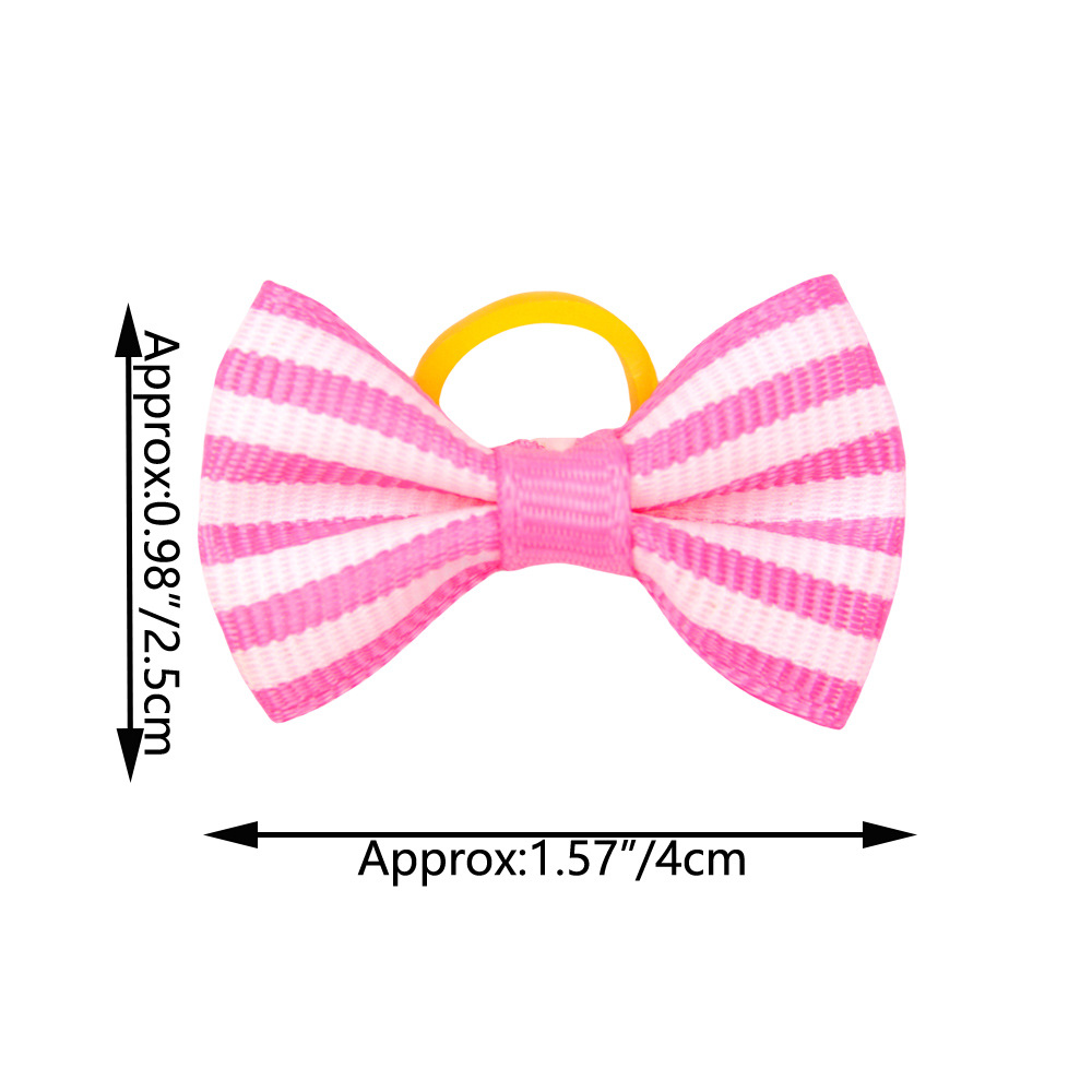 Cross-border pet dog headdress bow cat pet headdress rubber band accessories in stock multi-style mixed hair