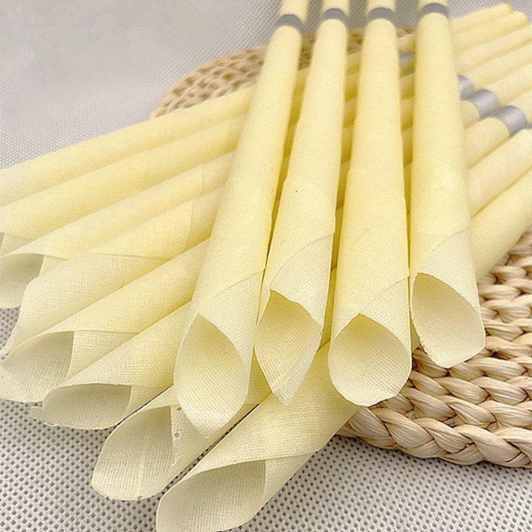 Horn Ear Candle Aromatherapy Ear Candle with Plug with Fireproof Line Silver Label Eight Flavor 100 PCs/Pack Length About 23cm