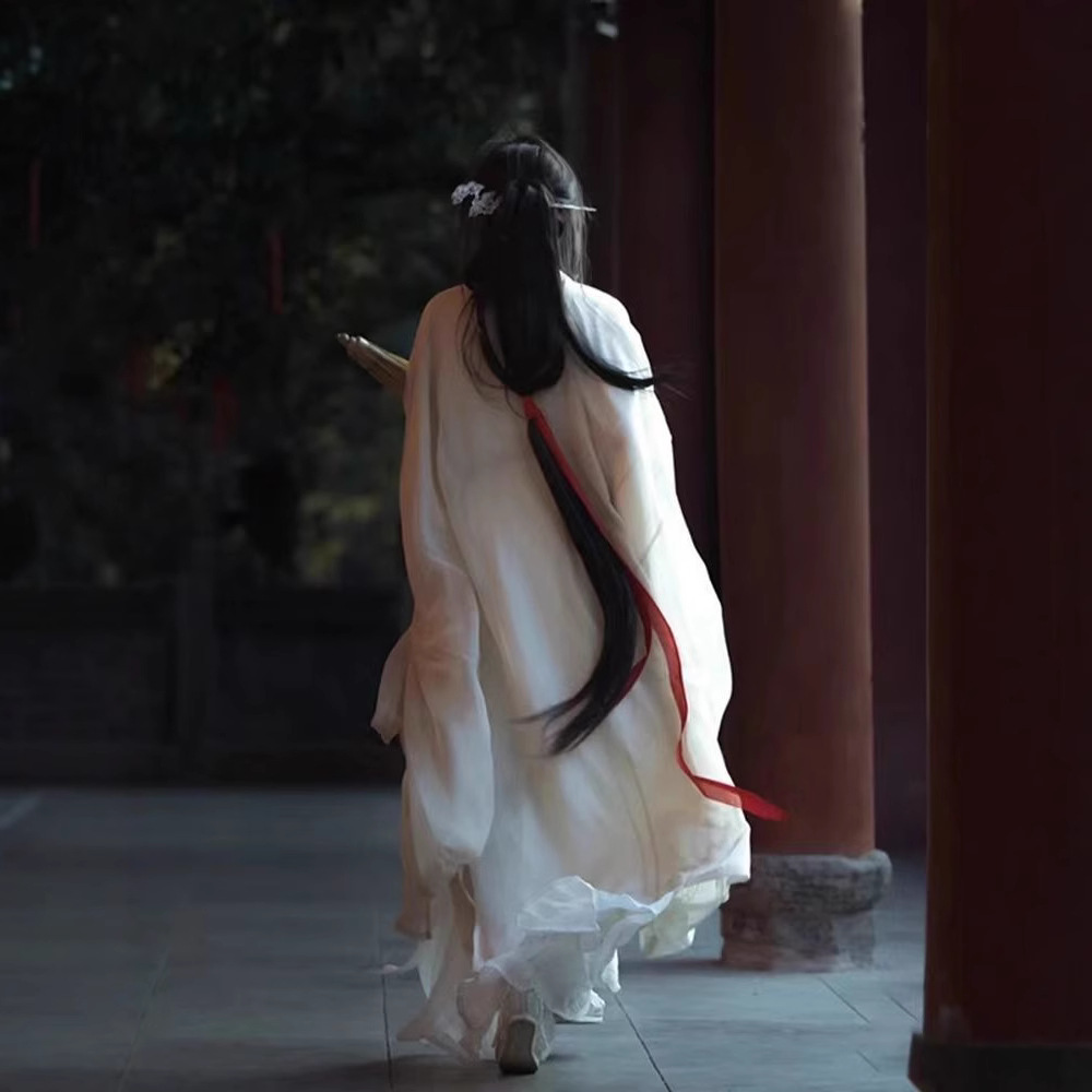 Han Clothing Wei Jin Guang Sleeve Fairy Skirt Collar Ancient Suit Fairy Elegant Antique dress 2025 Spring