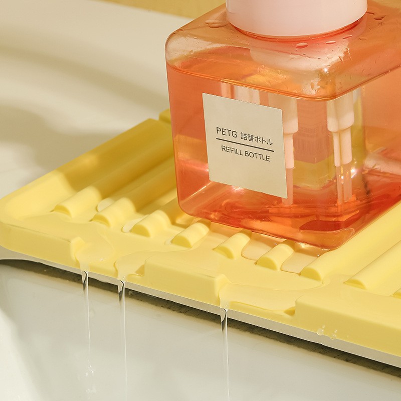 Household Silicone Faucet Drain Mat Kitchen Splash-proof Sink Washstand Bathroom Drain Rack