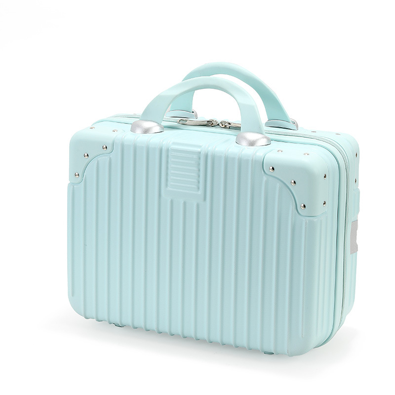 14 inch solid color retro corner suitcase student small makeup case suitcase mini holiday gift box wholesale