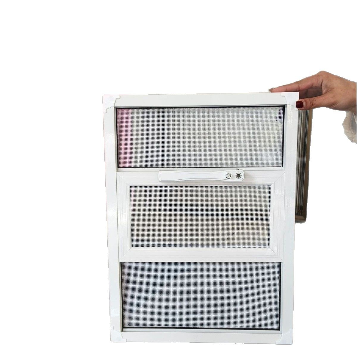 King Kong Mesh Anti-Theft Window Three-Push Screen Aluminum Alloy Household Invisible Anti-Mosquito Protection High-Definition High-Transparent Screen Window Wholesale