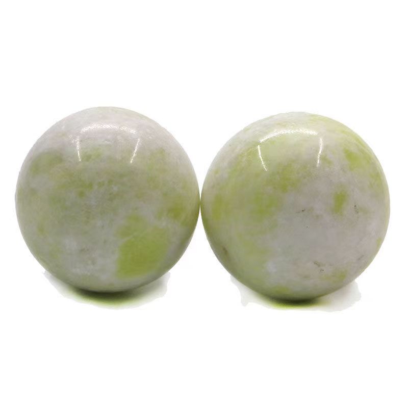Гандбол из натурального нефрита, фитнес мяч из нефрита Лантянь для родственников и пожилых, натуральный товар A