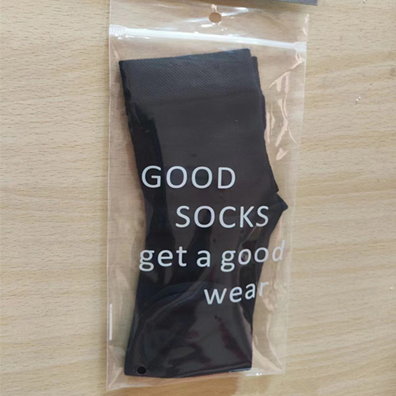 High permeability PE universal socks bone bag transparent printing plastic packaging bag socks ice sleeve self-sealing bone bag