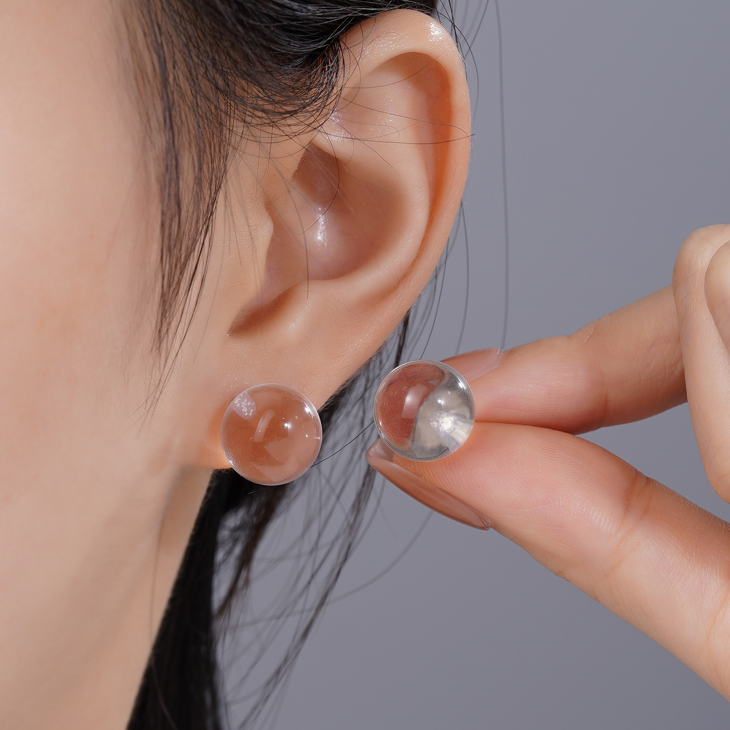 S925 Silver Grade a Natural White Crystal Earrings Women's Fashion Light Luxury Transparent Earrings Dongdaemun Hot Selling Fashion Earrings