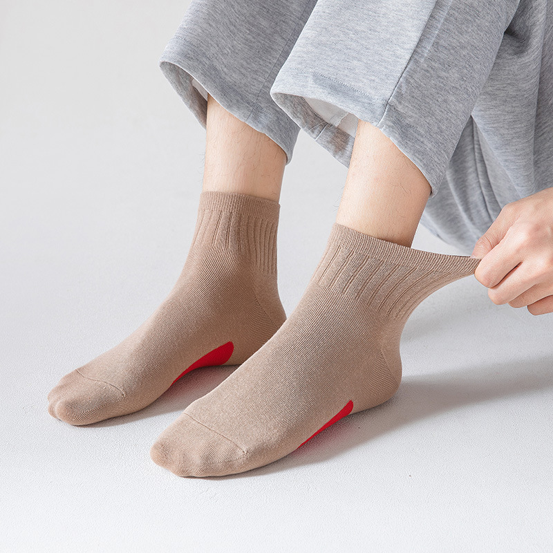 Benmingnian Socks Thin Short Socks for Men and Women Couple a Pair of Pure Cotton Big Red Year of the Snake Spring and Summer Low Short Socks