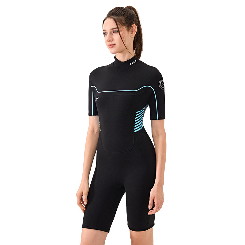 ZCCO Cross-border 3mm one-body short-sleeved diving suit men's warm surfing suit deep diving thickened snorkeling suit women's diving suit