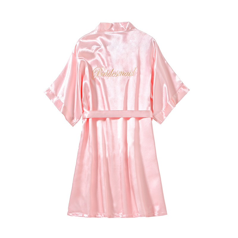 Dressing Gown Wedding Female Wedding Silk Birthday Party Nightgown Red Bride Bridesmaid Group Souvenir Ice Silk Pajamas