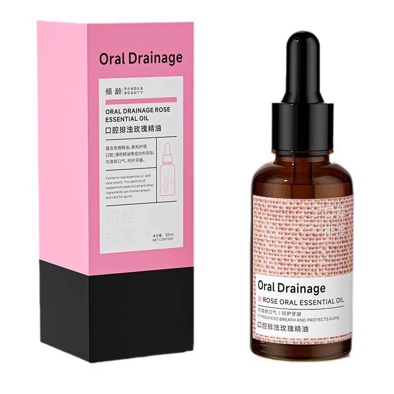 Tilting Age Coconut Rose Oral Gargle Essential Oil 30ml Oral Care Clean Breath Fresh Portable Bottle