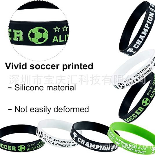 World Cup Football Silicone Wristband Sports Party Rubber Wristband Group Stage Fan Silicone Wrist Decoration