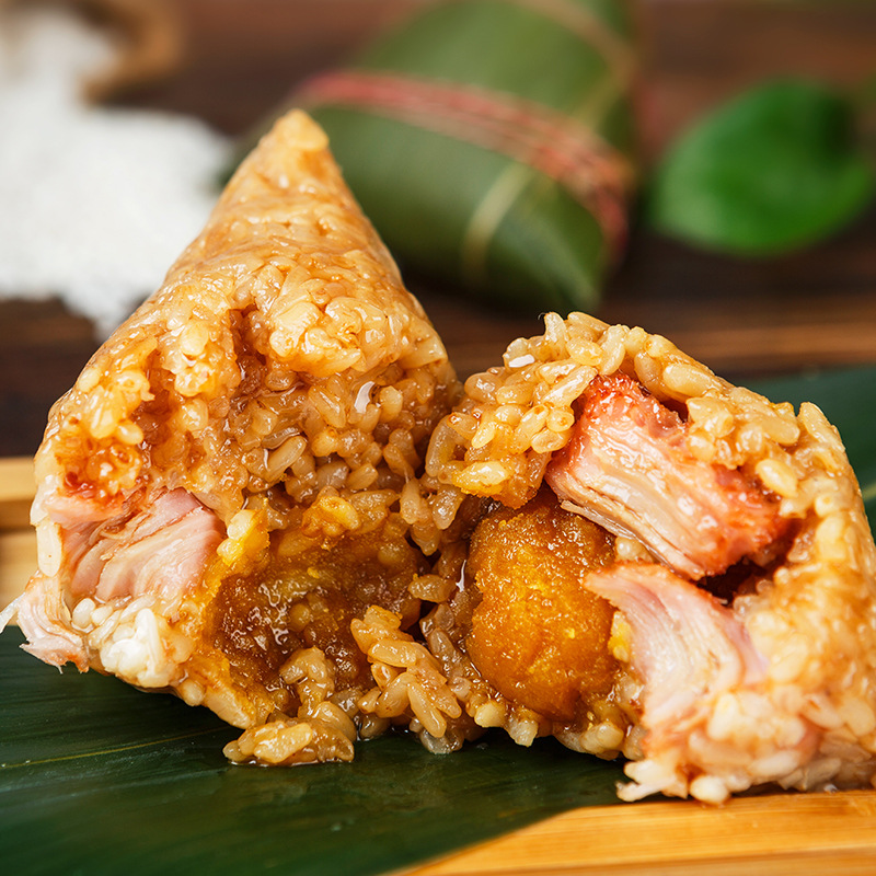 Jiaxing zongzi meat bun egg yolk meat bun bulk combination bean paste Honey Jujube chestnut brown salty sweet vacuum bag 100g