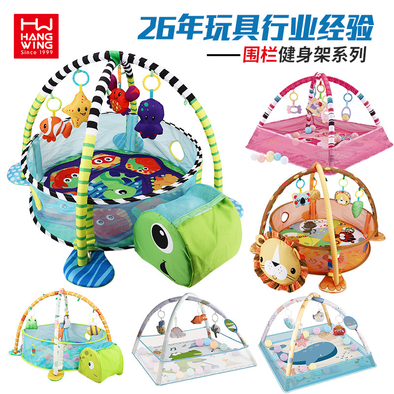 Фитнес-рамка для младенцев, коврик для ползания с черепашкой