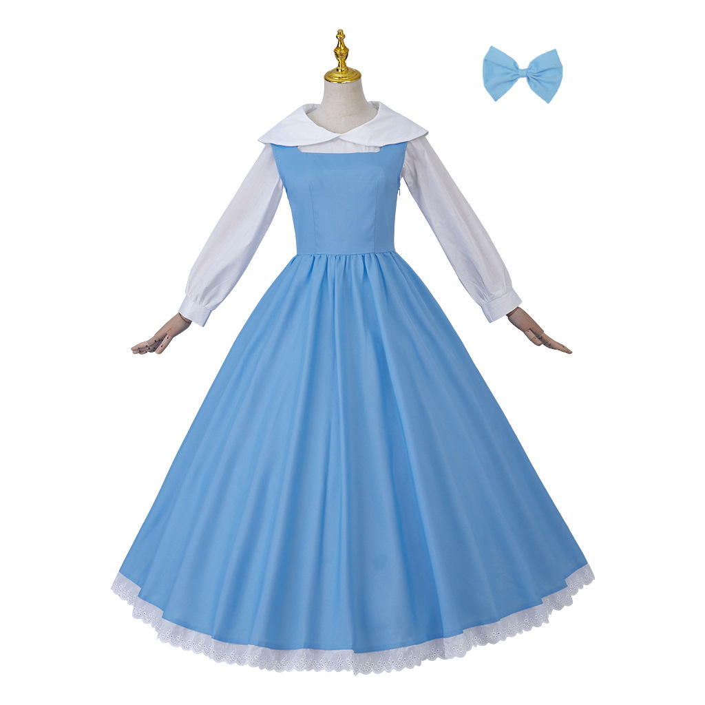 Beauty and the Beast Bell Maid Costume Cosplay Costume Princess Costume Performance Halloween Belle Princess Ready Stock