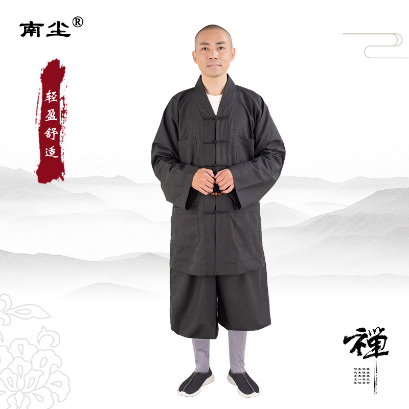 Jiyuan Monk Clothes Monk Clothes Short Jacket Monk People Xizang Blue Jacket TR Luohan Jacket Men's and Women's Summer Husband Clothes