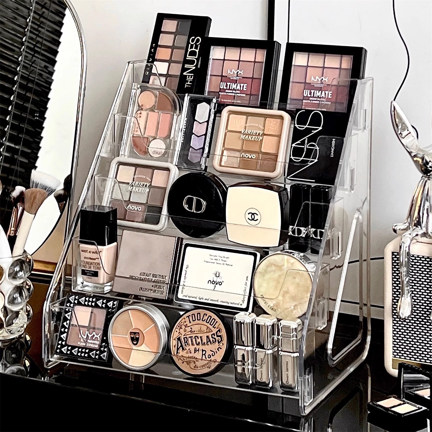 Стеллаж для косметики, настольный, для косметического стола, для палитры теней и помады
