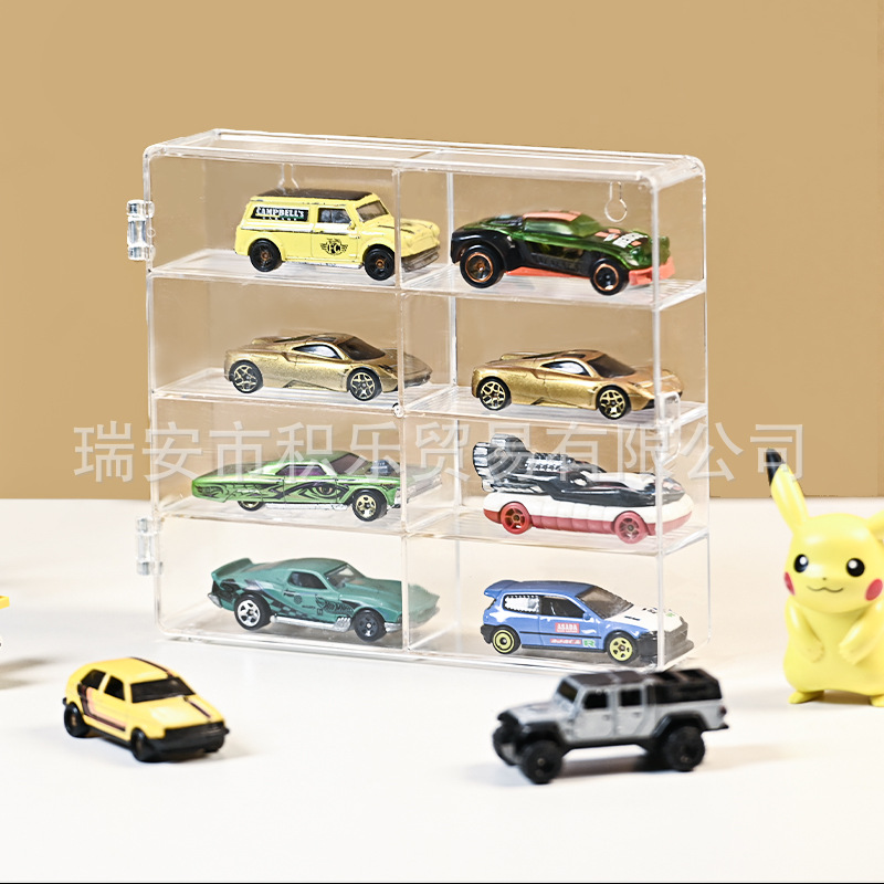 Hot Wheels Storage Box Punch-Free Sticky Wall Car Model 1:64 Children's Toys More Beautiful Transparent Display Stand