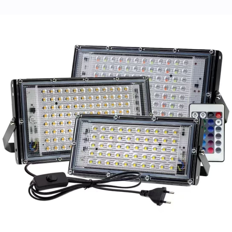 Cross-Border Led Floodlight Outdoor Waterproof Floodlight Led Iodine Tungsten Lamp Rgb Lawn Floodlight Led Spotlight